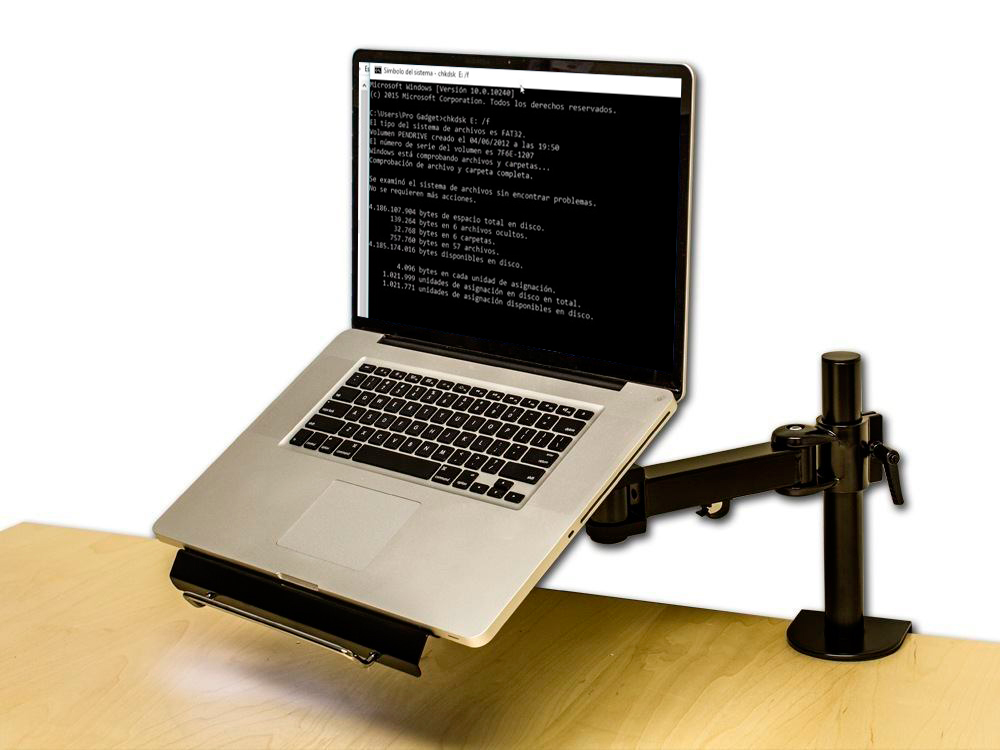 Soporte de brazo para computador portatil en escritorio